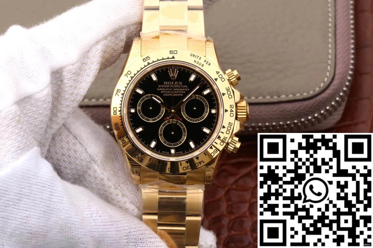Cosmograph Black JH M116508-0004 Gold Rolex Yellow Factory Daytona Dial 0303